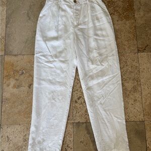 Vince white pleated pants